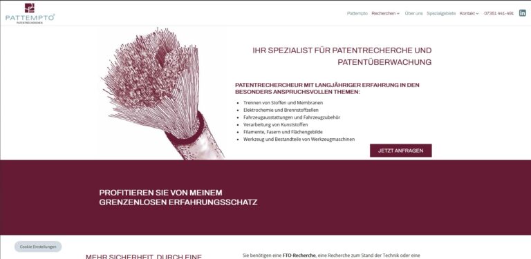 Webdesign für ein Dienstleistungsunternehmen
