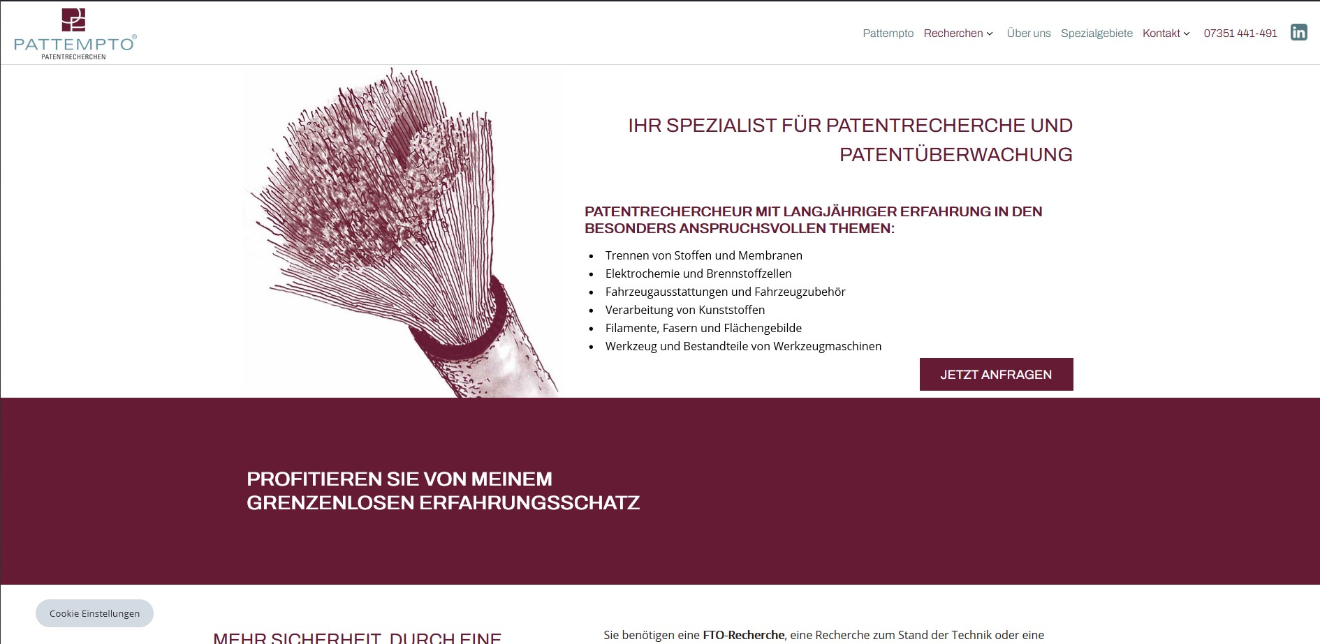 Webdesign für ein Dienstleistungsunternehmen