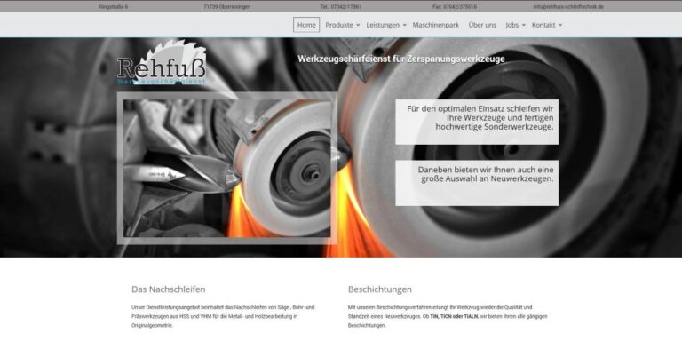 Webdesign für einen Werkzeughändler