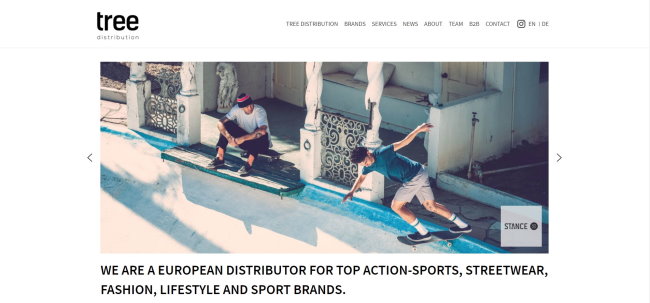 Webdesign für einen Distributor
