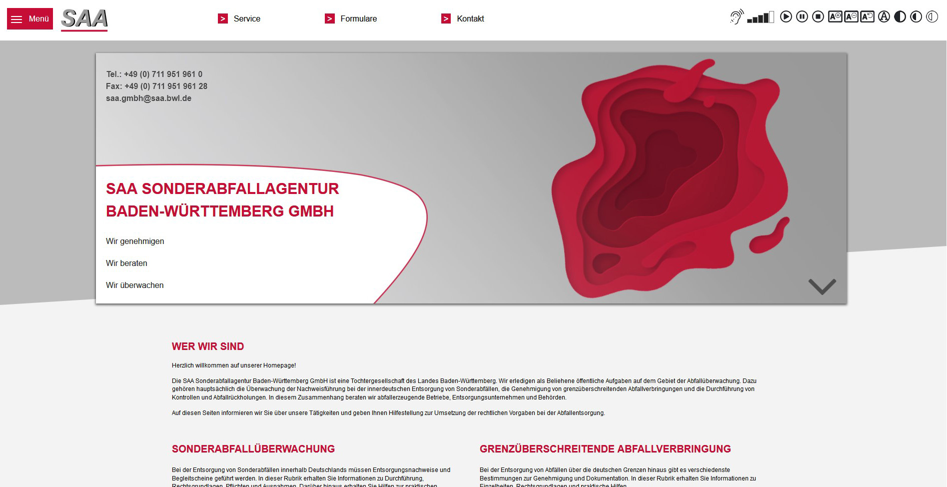 Webdesign für eine städtische Einrichtung