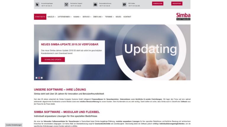 Webseite für einen Softwareentwickler