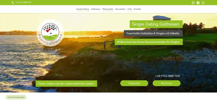 Webdesign für einen Reiseveranstalter
