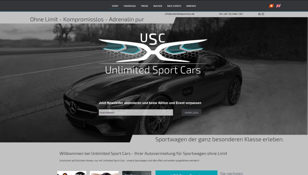Webdesign für Autovermietung