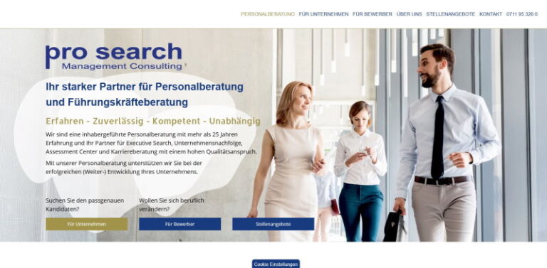 Webdesign für Personalmanagement