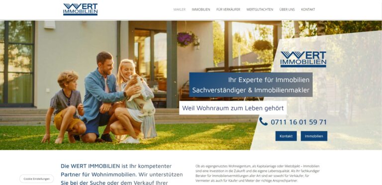 Webdesign für einen Immobilienmakler