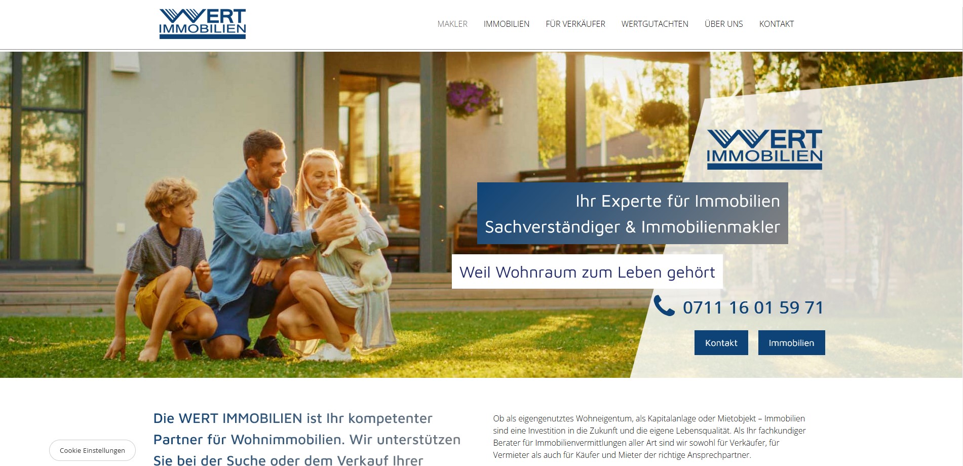 Webdesign für einen Immobilienmakler