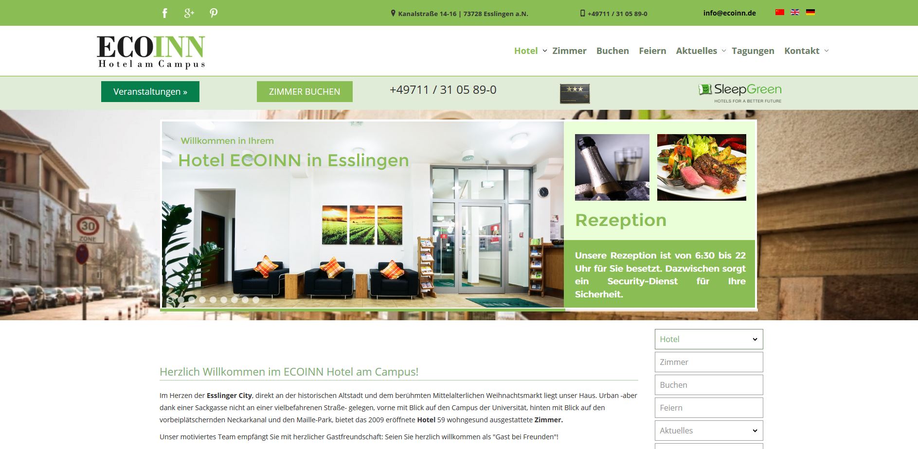 Webseite für ein Hotel erstellen lassen