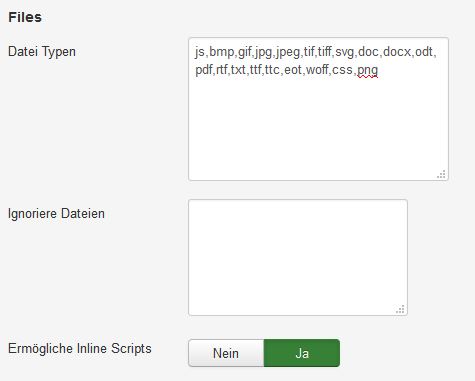 Filter für Dateiformate wählen
