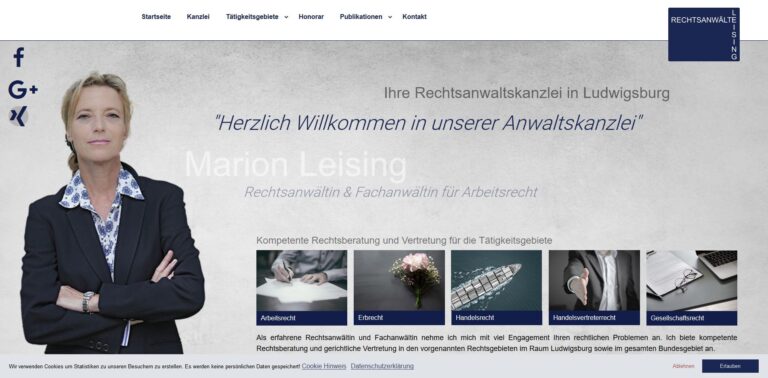 Webseite für eine Anwältin