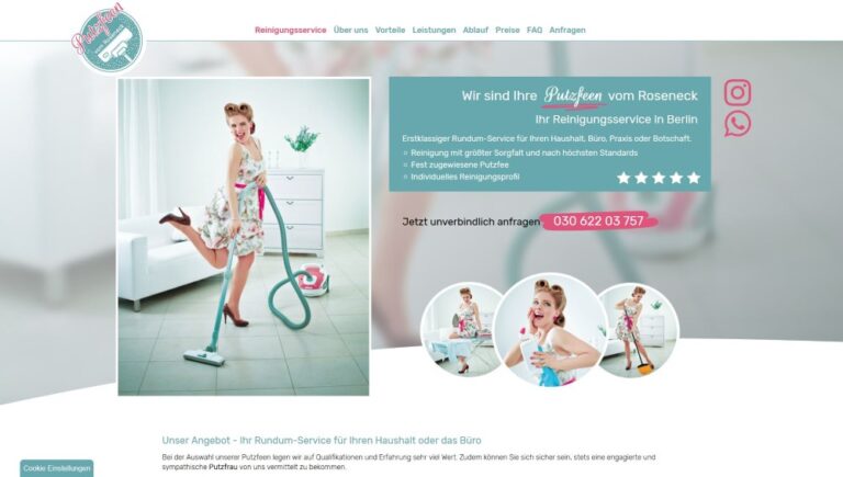 Webseite für eine Reinigungsfirma erstellen lassen