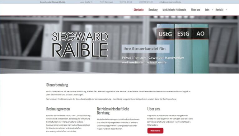 Webdesign für Steuerberatung