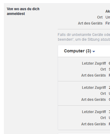 Hinweis zu den Einstellungen