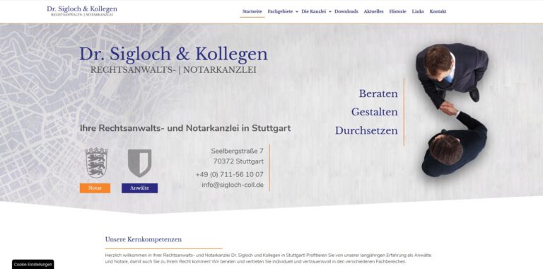 Webseite für Notare