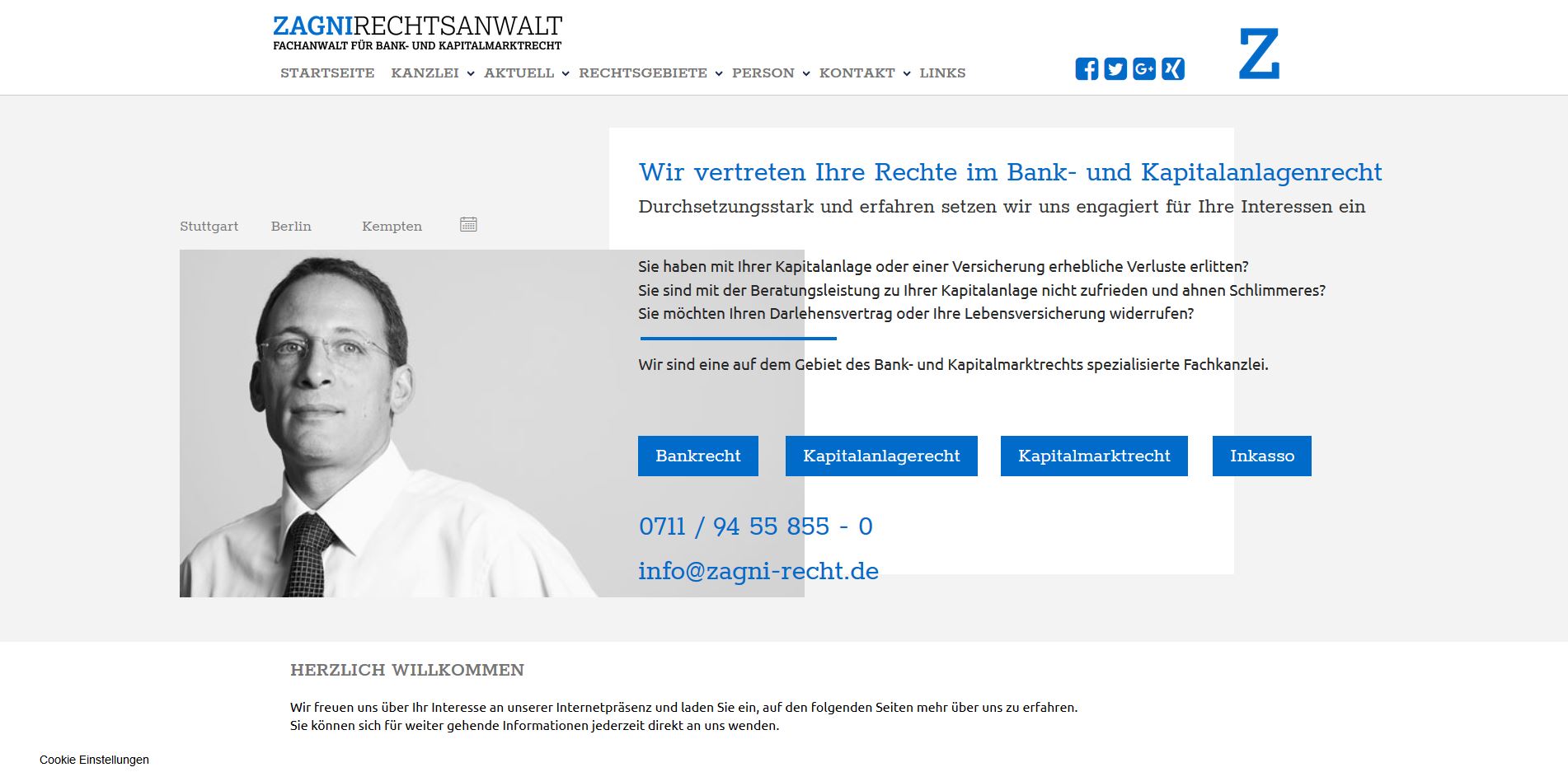 Webseite für eine Anwaltskanzlei erstellen lassen